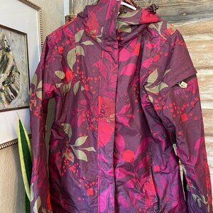 Roxy Insulated Shell for Skiing or Snowboarding | Purple Floral SMALL 10,000 MM